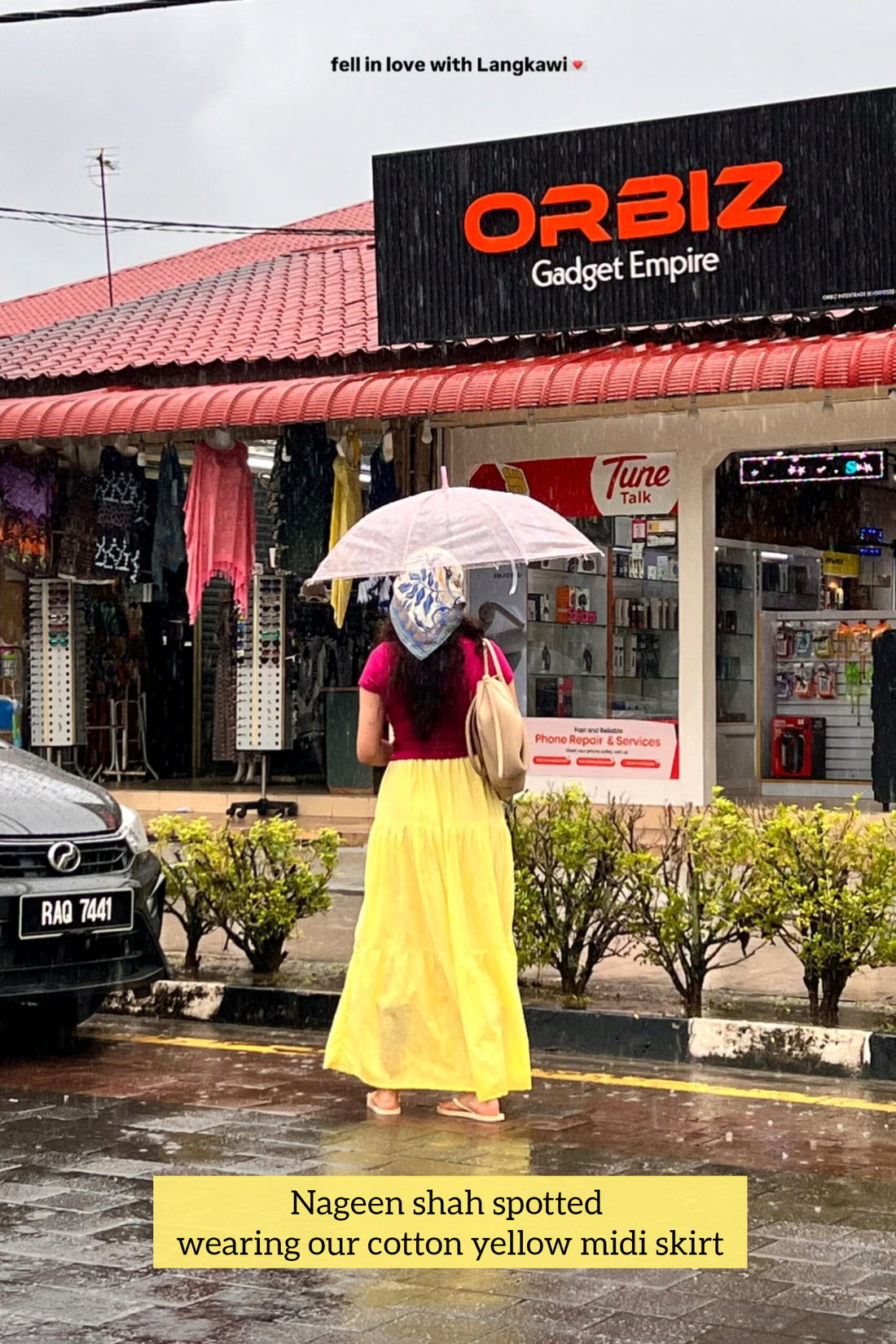 {  COTTON FRILL SKIRT }